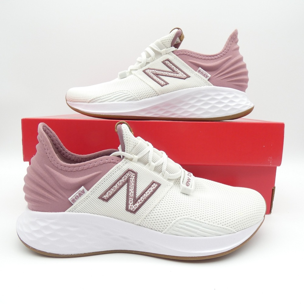 New Balance Fresh Foam Roav Grey Pink Leopard Sneakers WROAVRL1 Womens 9